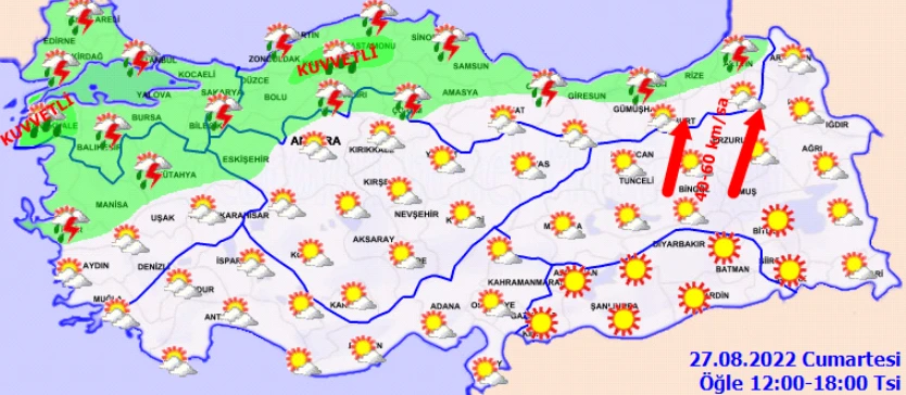 Meteoroloji'den İstanbul dahil birçok ile uyarı: Sağanak geri döndü, günlerce sürecek (27 Ağustos hava durumu)