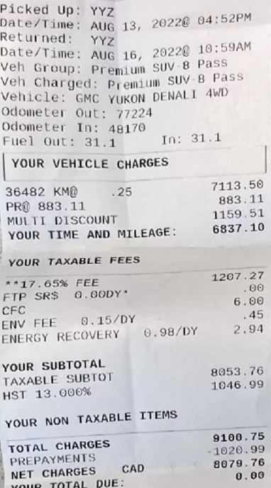 Üç günlük araba kiralayan kadın faturayı görünce eli ayağı birbirine girdi: Dünyanın çevresi bile 40 bin kilometre