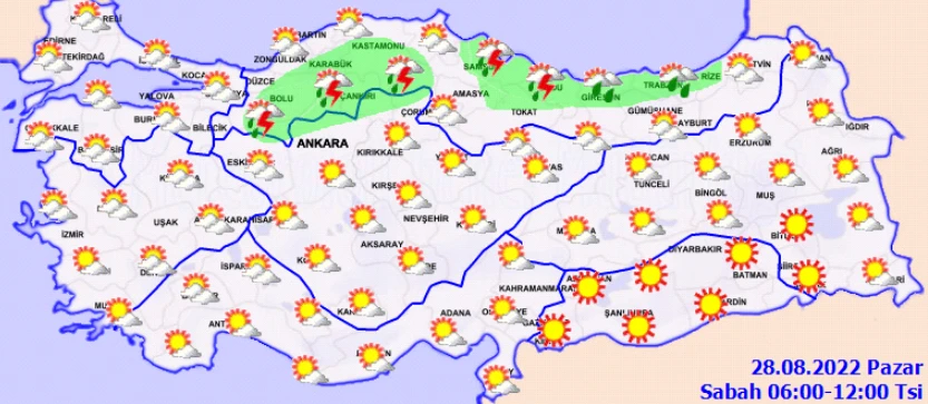 Meteoroloji'den birçok ile şiddetli sağanak uyarısı: Sel ve su baskınlarına dikkat! (28 Ağustos hava durumu)
