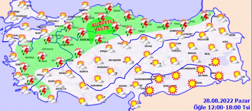 Meteoroloji'den birçok ile şiddetli sağanak uyarısı: Sel ve su baskınlarına dikkat! (28 Ağustos hava durumu)