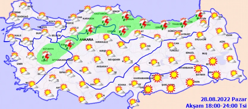 Meteoroloji'den birçok ile şiddetli sağanak uyarısı: Sel ve su baskınlarına dikkat! (28 Ağustos hava durumu)
