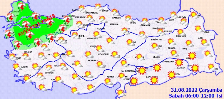 Son dakika! Meteoroloji saat vererek uyardı: Kuvvetli sağanak geliyor, dikkatli olun