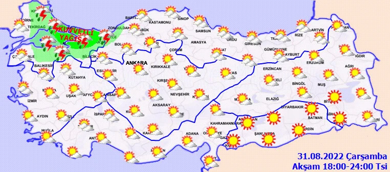 Son dakika! Meteoroloji saat vererek uyardı: Kuvvetli sağanak geliyor, dikkatli olun