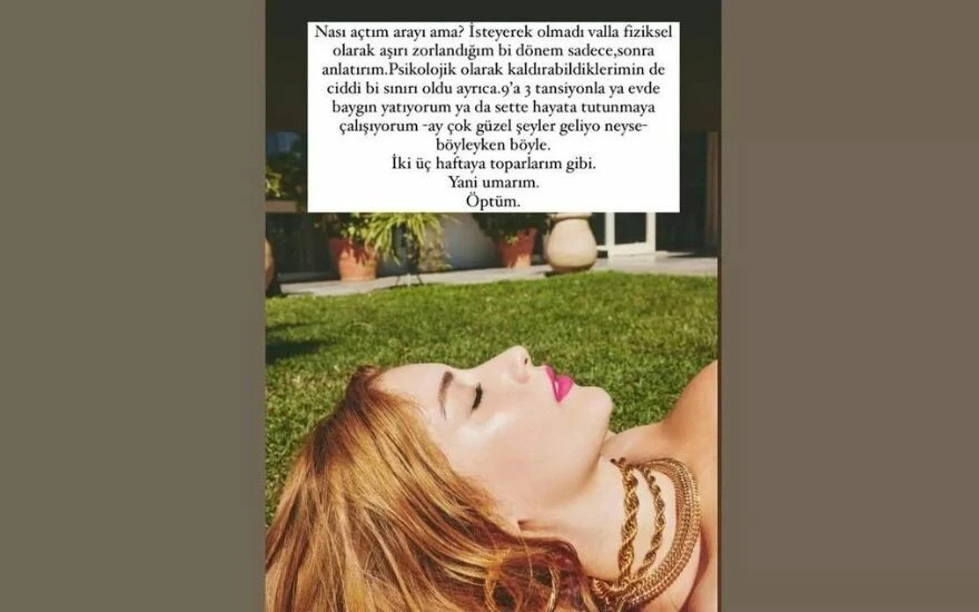 Hazal Kaya’nın korkutan paylaşımı: 9’a 3 tansiyonla evde baygın yatıyorum