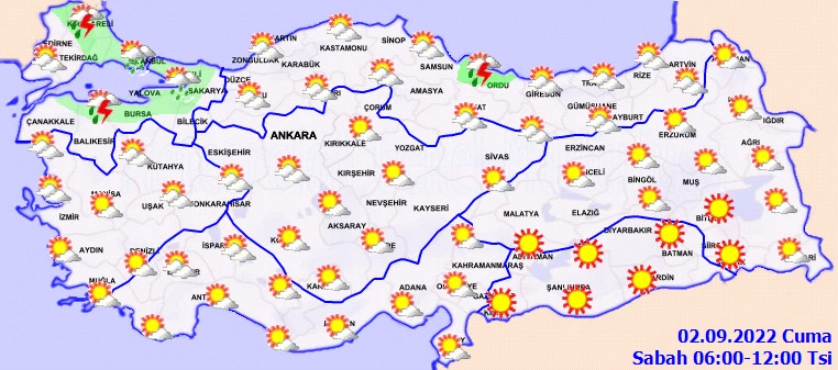Son dakika! Meteoroloji'den haritalı uyarı! Bir gün üç mevsim: Sıcaklık, sağanak, rüzgar