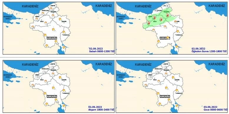 Son dakika! Meteoroloji'den haritalı uyarı! Bir gün üç mevsim: Sıcaklık, sağanak, rüzgar