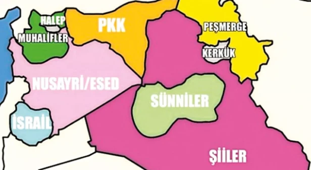 Hedef: Suriye ve Irak'ı parçalamak! Harita 100 yıl önce hazırlandı: Bölgede  garson devletler' kurmak istiyorlar