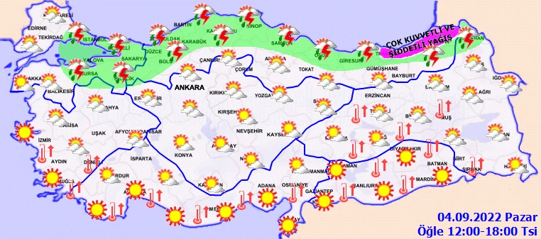 Son dakika! Meteoroloji'den sarı ve turuncu kodlu uyarı: Kuvvetli ve şiddetli yağışa dikkat