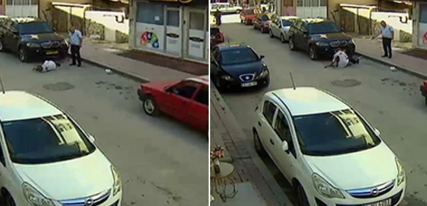 Sokakta dehşet anları! Karaman'da yaşlı adamların bıçaklı ve silahlı kavgası: Sigarasını yaktı, yaralının başında polisi bekledi