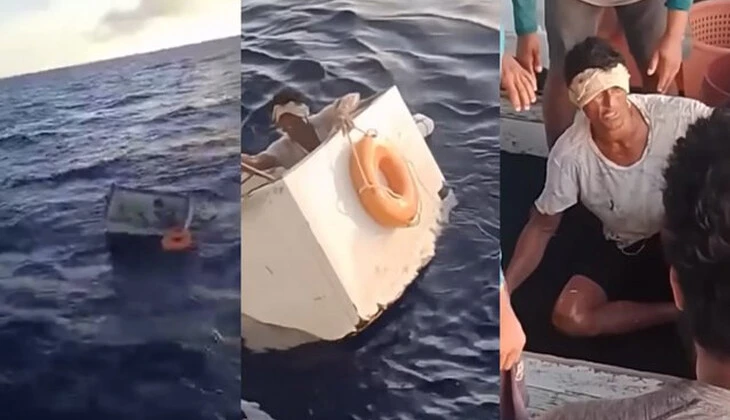 Başına gelmeyen kalmadı: Teknesi battı 11 gün dondurucuda yüzdü! Kurtarıldı gözaltına alındı