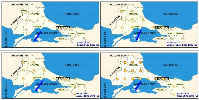 Son dakika! Meteoroloji'den üç bölgeye kritik uyarı! Sağanak bitti, kuvvetli rüzgar başladı