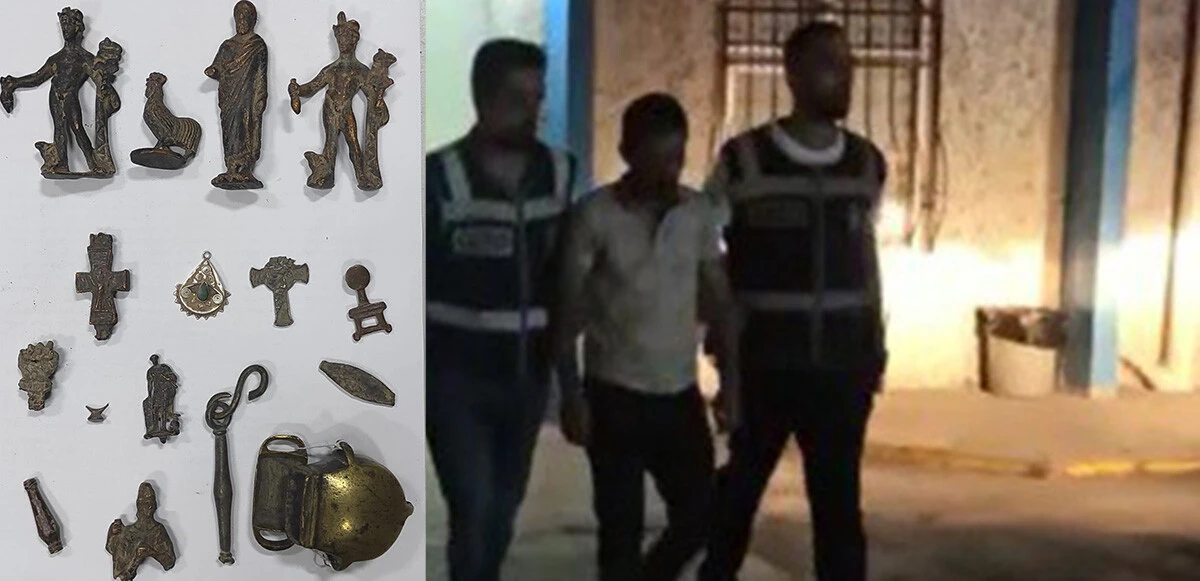 Kazıda buldu, hepsi tarihi eser niteliğinde! Satmaya çalışırken yakalandı