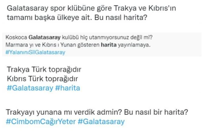 Galatasaray'ın 'Türkiye haritası' paylaşımı tepki çekti, sosyal medyadan kaldırıldı: Trakya'yı Yunan'a mı verdik admin?