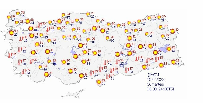 Son dakika! Meteoroloji hava tahmin raporunu paylaştı: Önce sıcaklık daha sonra sağanak geliyor