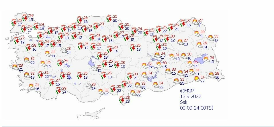 Son dakika! Meteoroloji hava tahmin raporunu paylaştı: Önce sıcaklık daha sonra sağanak geliyor