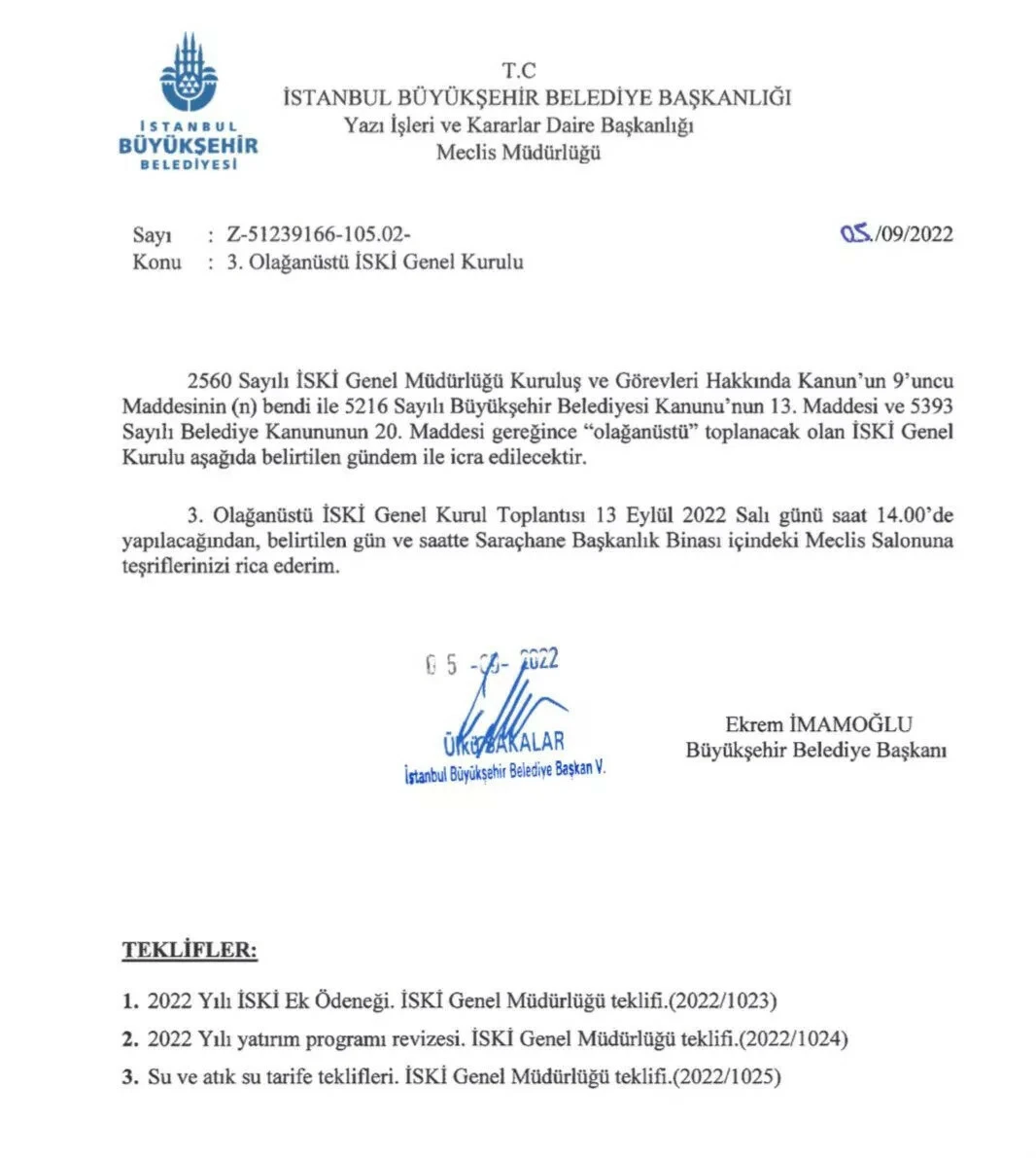 Ekrem İmamoğlu olağanüstü toplantıya çağırdı! İstanbul'da suya zam yolda