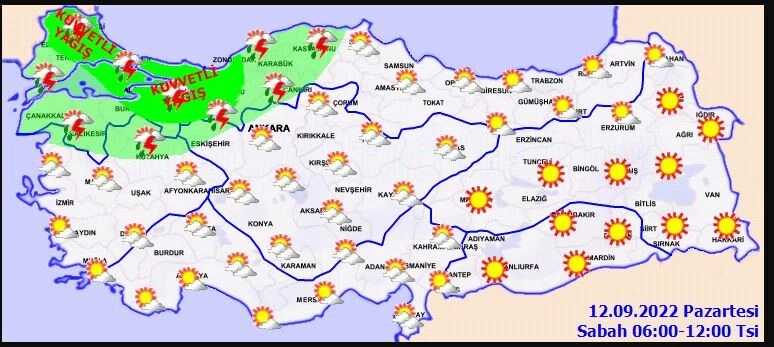 Son dakika: Hava sıcaklıkları 6 derece birden düşüyor! Meteoroloji'den birçok ile gök gürültülü sağanak uyarısı