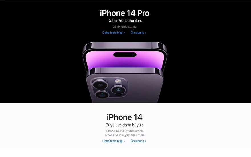 Apple'ın yeni iPhone 14 serisi Türkiye'de ön siparişe açıldı