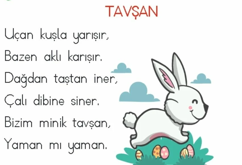 Kolay tekerlemeler; Söylemesi kolay, kısa, uzun, komik, eğlenceli, öğretici tekerlemeler