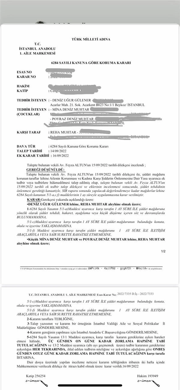 Çocuklarına şiddet uygulayan Reha Muhtar'a uzaklaştırma kararı! Eski eşi Deniz Uğur her şeyi ortaya çıkardı