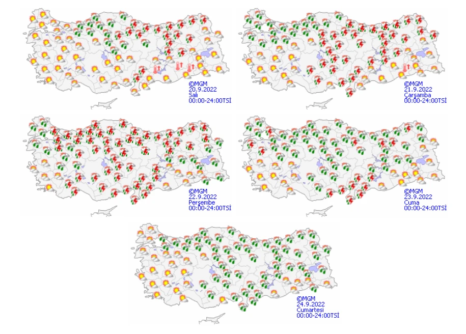 Meteoroloji bölge bölge uyardı: Sağanak şiddetli vuracak, günlerce sürecek (20 Eylül hava durumu)
