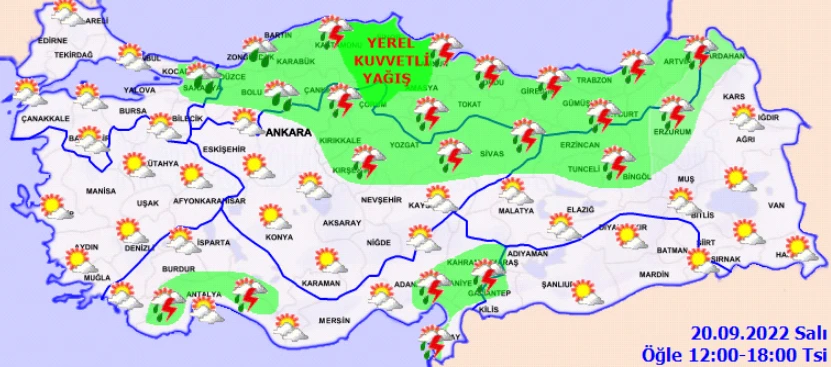 Meteoroloji bölge bölge uyardı: Sağanak şiddetli vuracak, günlerce sürecek (20 Eylül hava durumu)