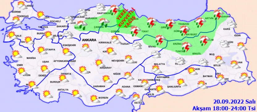 Meteoroloji bölge bölge uyardı: Sağanak şiddetli vuracak, günlerce sürecek (20 Eylül hava durumu)