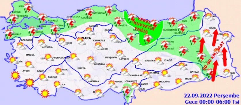 Meteoroloji'den uyarılar peş peşe geldi: Sağanak bastıracak, fırtına uçuracak (21 Eylül hava durumu)
