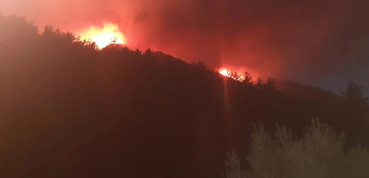 Marmaris'teki orman yangını kontrol altına alınmak üzere