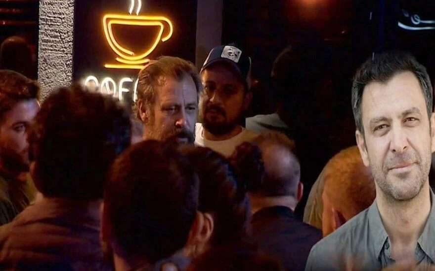 Nejat İşler Asmalımescit’te bir adama uçarak <a href=