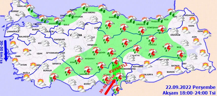Son dakika! Meteoroloji sarı ve turuncu kodla uyardı: Kuvvetli geliyor