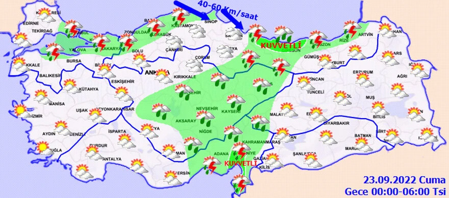Son dakika! Meteoroloji sarı ve turuncu kodla uyardı: Kuvvetli geliyor