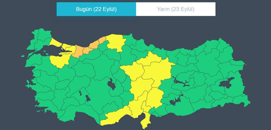 Son dakika! Meteoroloji sarı ve turuncu kodla uyardı: Kuvvetli geliyor