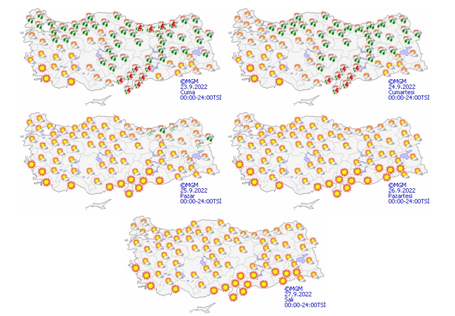 Meteoroloji bölge bölge uyardı: Çok kuvvetli geliyor, bir anda bastıracak (23 Eylül hava durumu)