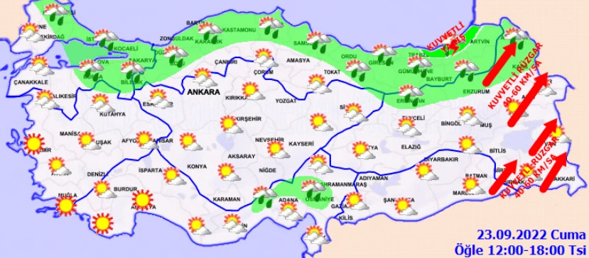 Meteoroloji bölge bölge uyardı: Çok kuvvetli geliyor, bir anda bastıracak (23 Eylül hava durumu)