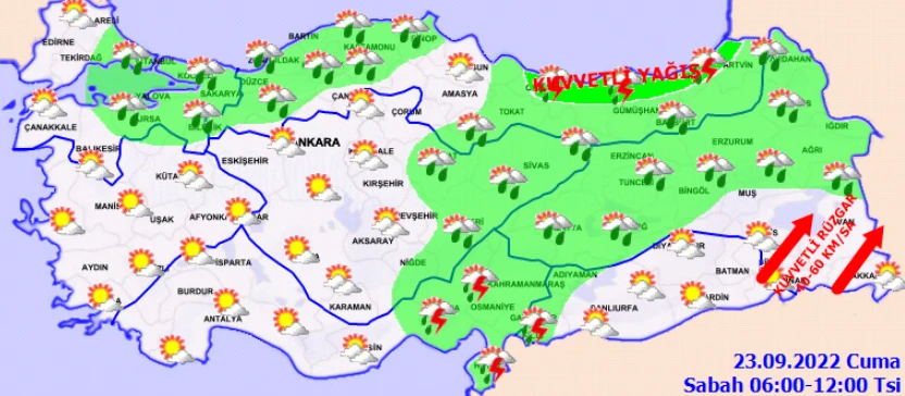 Meteoroloji bölge bölge uyardı: Çok kuvvetli geliyor, bir anda bastıracak (23 Eylül hava durumu)
