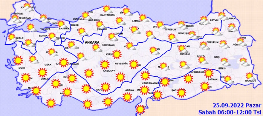 Son dakika| Meteoroloji uyardı: Sıcak havaya aldanmayın! Gün içerisinde 6 derece birden düşecek (25 Eylül hava durumu)