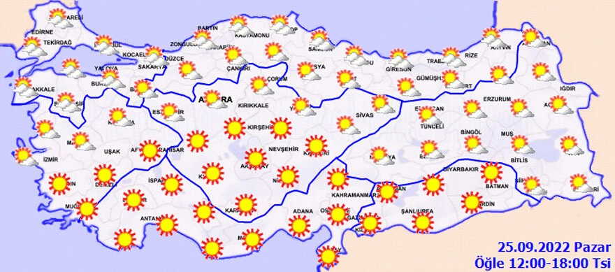 Son dakika| Meteoroloji uyardı: Sıcak havaya aldanmayın! Gün içerisinde 6 derece birden düşecek (25 Eylül hava durumu)