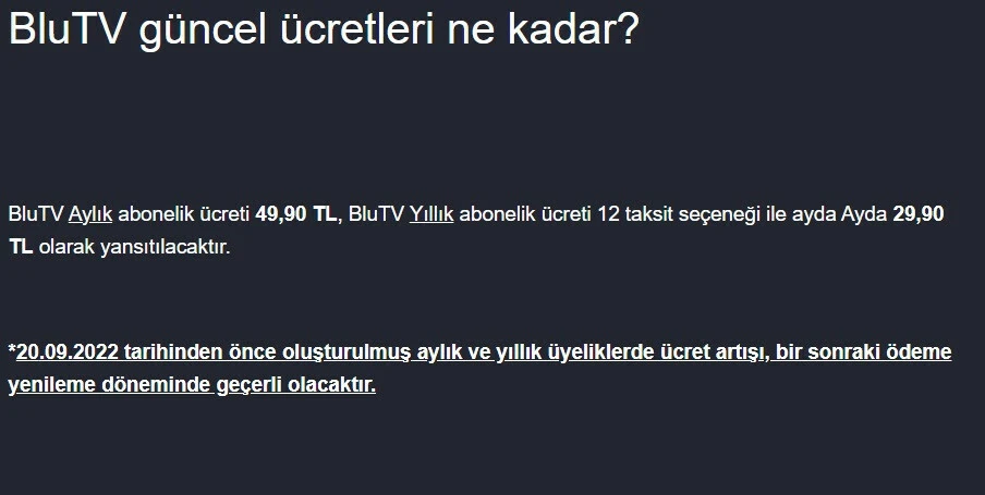 BluTV abonelik ücretlerine zam: İşte yeni fiyatlandırma