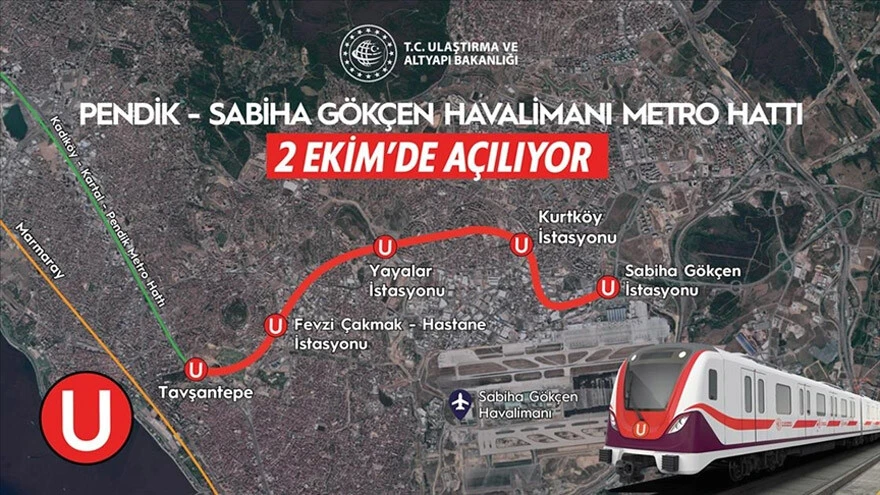 Bakan Karaismailoğlu 'Tarihe bir imza daha atıyoruz' sözleriyle duyurdu: Pendik-Sabiha Gökçen metrosu 2 Ekim'de açılıyor