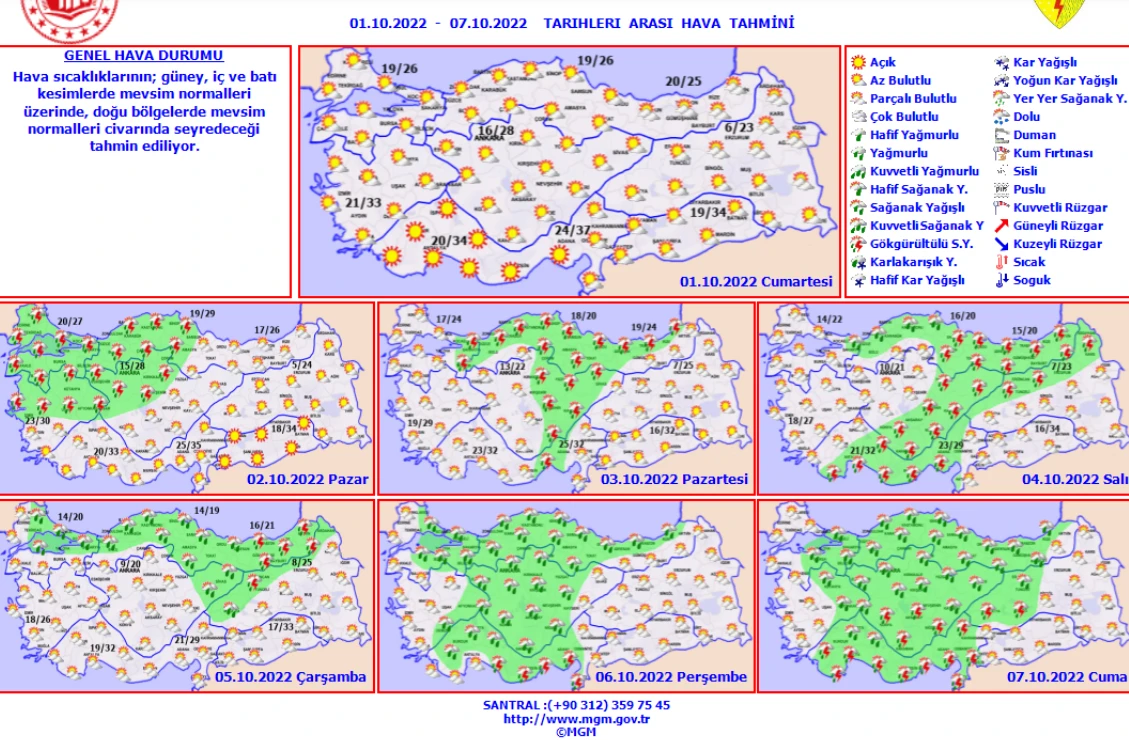 Meteoroloji uyardı: Kuzeybatıdan girecek tüm Türkiye'ye yayılacak (1 Ekim 2022 hava durumu)