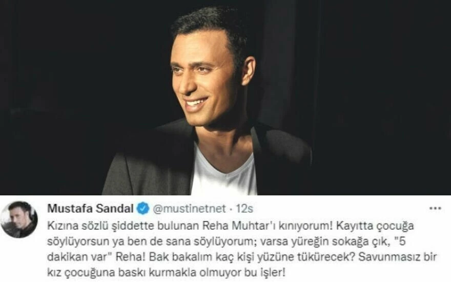 Mustafa Sandal'dan Reha Muhtar'a sert tepki: Yüreğin varsa sokağa çık!