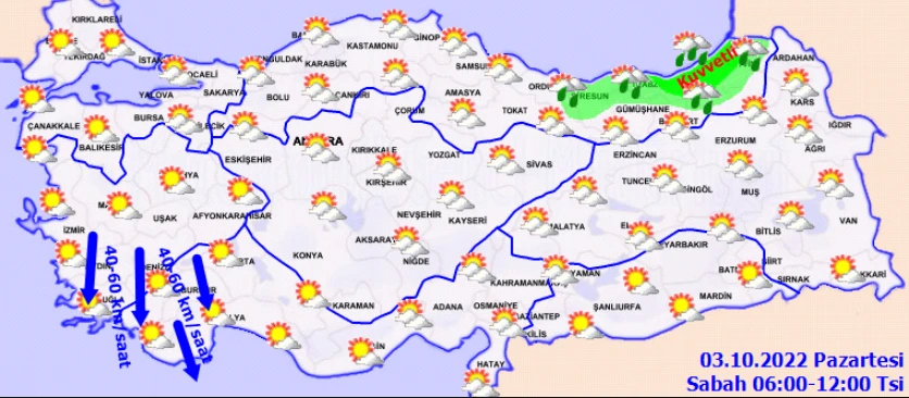 Meteoroloji'den birçok ile kuvvetli sağanak uyarısı: Günlerce sürecek, sel ve su baskınlarına dikkat (3 Ekim 2022 hava durumu)