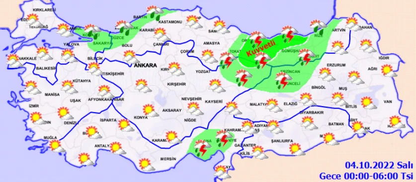 Meteoroloji'den birçok ile kuvvetli sağanak uyarısı: Günlerce sürecek, sel ve su baskınlarına dikkat (3 Ekim 2022 hava durumu)
