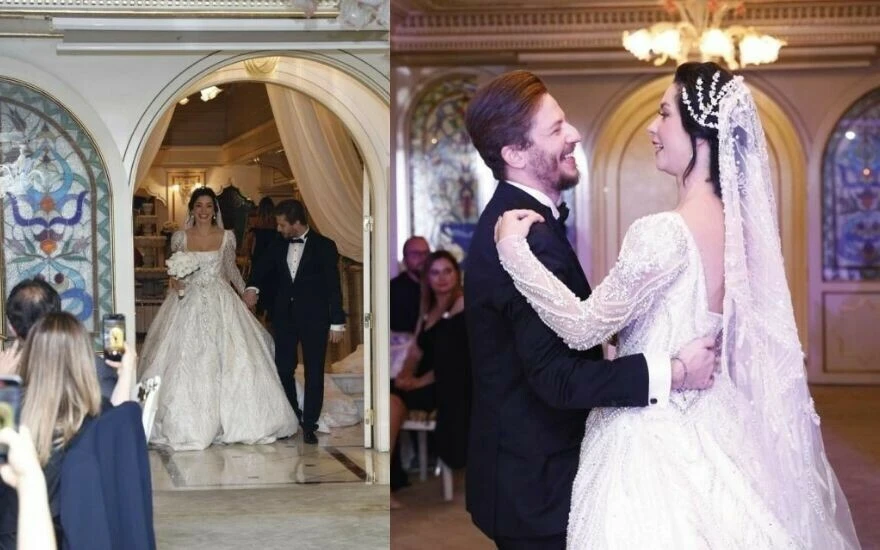 Nikahtan önce soyadını değiştiren Merve Boluğur, dünya evine Müslüm Gürses şarkısı eşliğinde girdi!