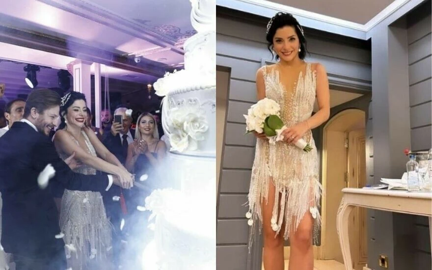 Nikahtan önce soyadını değiştiren Merve Boluğur, dünya evine Müslüm Gürses şarkısı eşliğinde girdi!