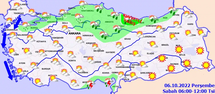 Meteoroloji’den birçok ile şiddetli sağanak uyarısı! Şiddetli vuracak: Sel ve su baskınlarına dikkat (6 Ekim hava durumu)