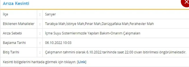 İstanbullular dikkat! İSKİ duyurdu: 7 ilçede su kesintisi yaşanacak, 12 saat sürecek! (6 Ekim İSKİ su kesintisi listesi)