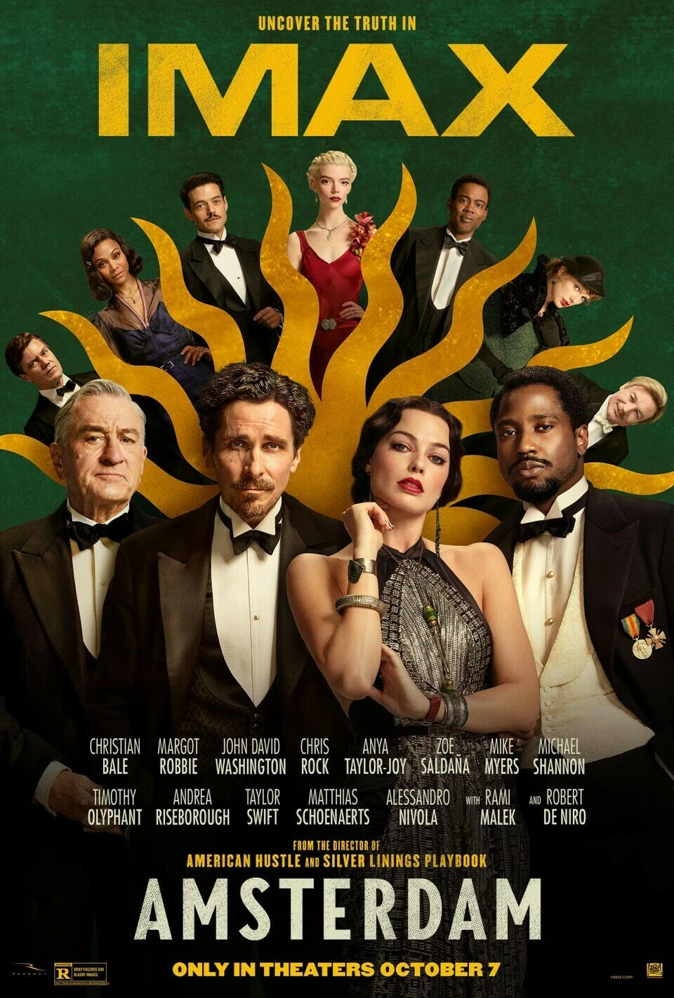 Yıldız isimlerin bir araya geldiği ‘Amsterdam’ filmi izleyiciyle buluştu!