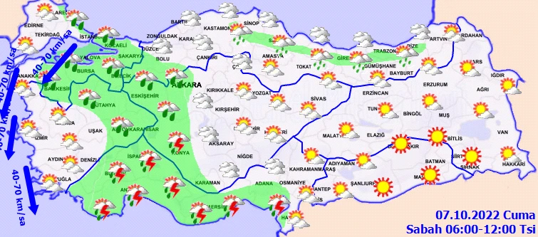 Meteoroloji'den 19 ile sarı kodlu uyarı! Saat verildi, bir anda bastıracak, günlerce sürecek (7 Ekim hava durumu)